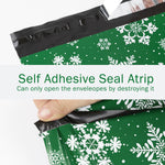 100-pack-christmas-poly-mailers-self-seal-mailing-envelopes-green-snowflake-10-x-13-inches-5