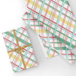 Custom Flat Wrapping Paper for Christmas, Birthday, Party - Color Crossed Stripes Wholesale Wraphaholic
