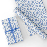 Custom Flat Wrapping Paper for Birthday, Holiday,Baby Showers - Fun Luxury Blue Terrazzo Wholesale Wraphaholic