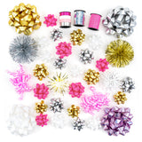 37ct Gift Bows Pink & Silver