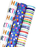 wrapaholic-birthday-wrapping-paper-mini-roll-polka-dots-stripes-patterns-17-inch-x-120-inch-x-3-roll-42-3-sq-ft-ttl-1