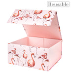 wrapaholic-8x8x4-inch-Magnetic-Closure-Box-Pink-Flamingos-3