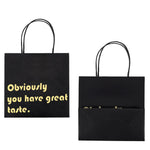 wrapaholic-obviously-you-have-great-taste-gift-bag-12-pack-10x5x10-inch-black-gold-3