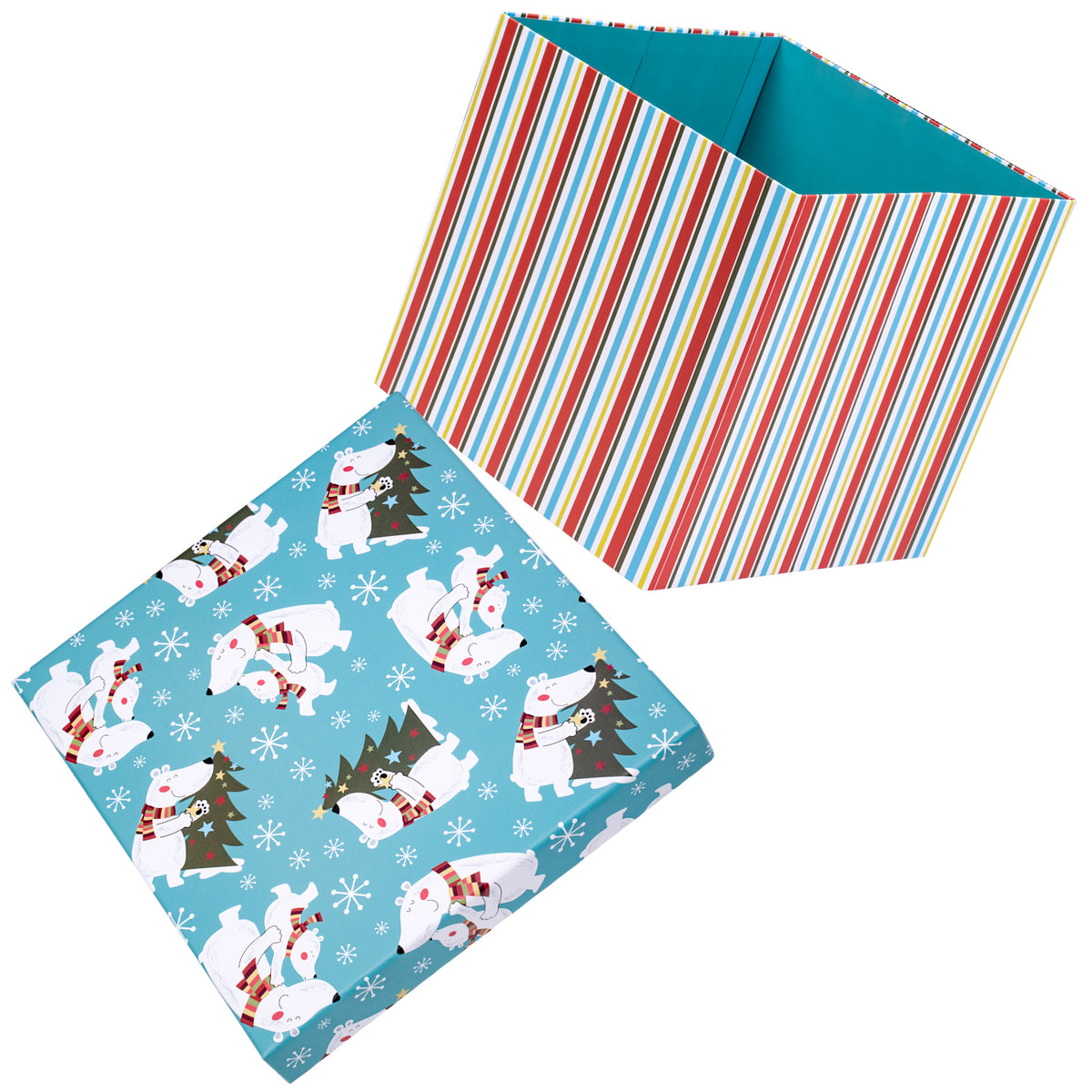 wrapaholic-9-christmas-gift-box-with-lid-polar-bear-and-stripe-design-3