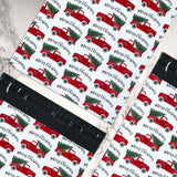 100 Pack Christmas Poly Mailers Self Seal Mailing Envelopes - Red Truck with Tree - 10 x 13 inches