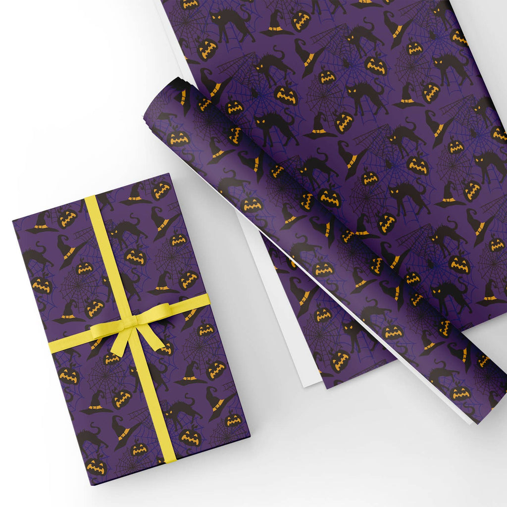 Personalizable Flat Wrapping Paper for Halloween, Holiday, Party