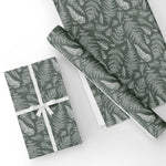 Boho Fern Leaf in Green Flat Wrapping Paper Sheet Wholesale Wraphaholic