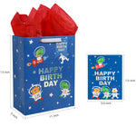 wrapaholic-13-inch-large-gift-bag-with-birthday-card-tissue-paper-for-boy-dinosaur-astronaut-design-for-boys-4
