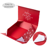 wrapaholic-christmas-collapsible-gift-box-with-magnetic-closure-red-snowflake-design-14x9x4-3-inch-4