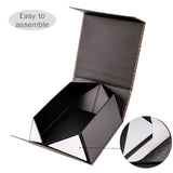 wrapaholic-8x8x4-inch-Magnetic-Closure-Box-Black-and-Gold-Stripes-4