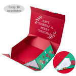 wrapaholic-christmas-collapsible-gift-box-with-magnetic-closure-red-green-christmas-ornaments-design-14x9x4-3-inch-4