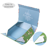 wrapaholic-christmas-collapsible-gift-box-with-magnetic-closure-polar-bear-and-postmark-design-14x9x4-3-inch-4