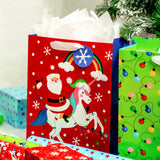 wrapaholic-assort-large-christmas-gift-bag-santa-unicorn-3-pack-10x5x13-inch-9