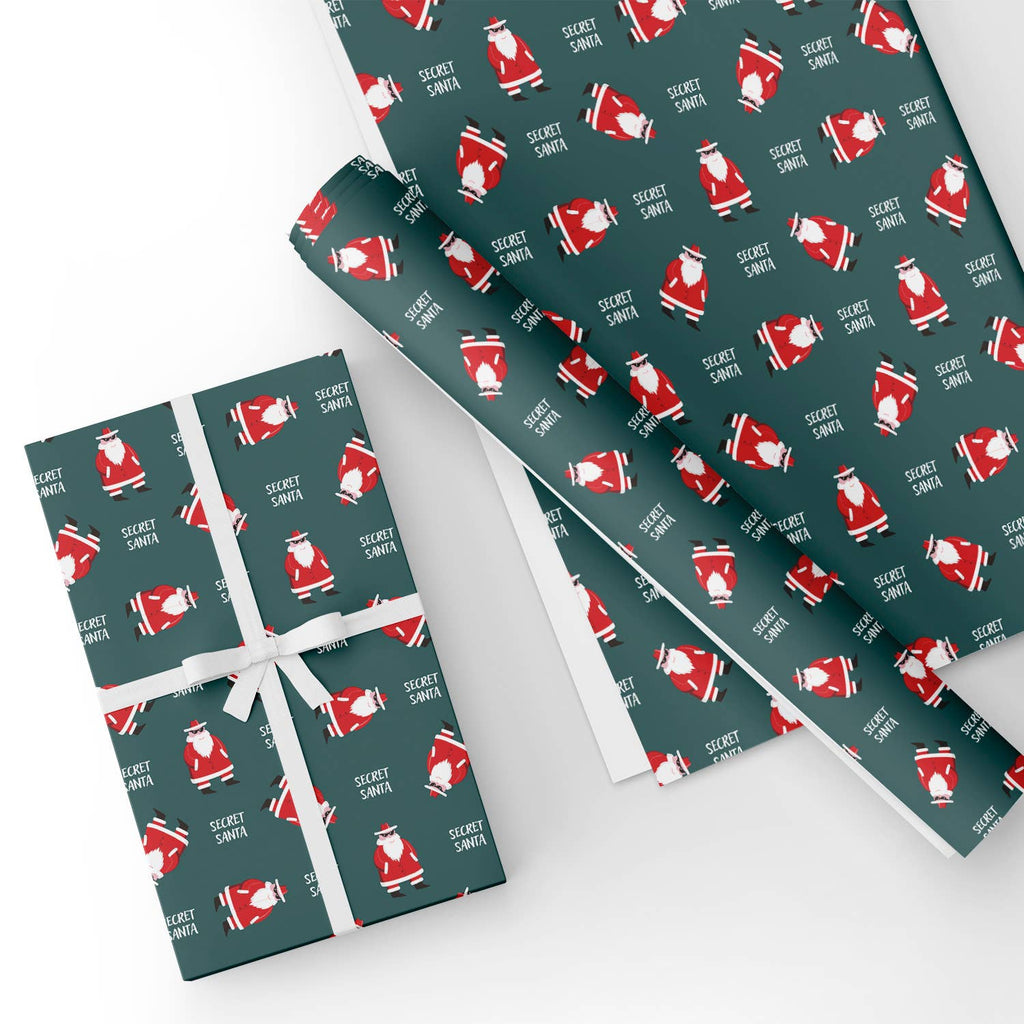 Custom Flat Wrapping Paper for Kids Boys Girls Baby Men Women - Secret  Santa Claus, Xmas Gift Wrap