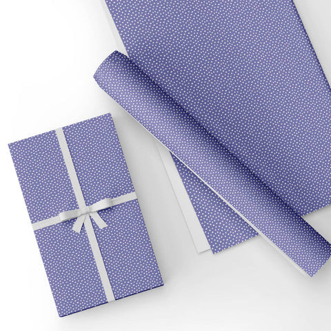 Custom Flat Wrapping Paper for Birthday, Party - Lavender Dots Wholesale Wraphaholic