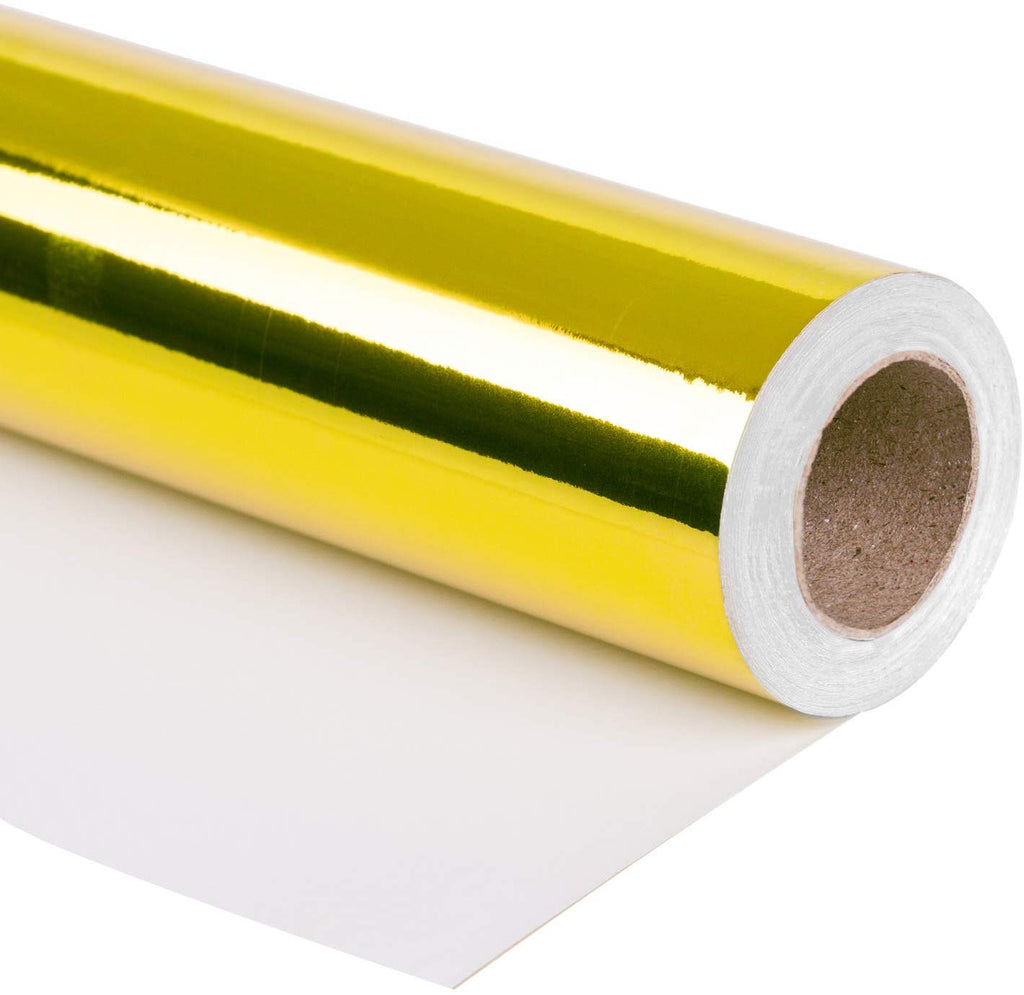 Wrapping Paper, W: 50 cm, 60 g, gold, 5 m/ 1 roll