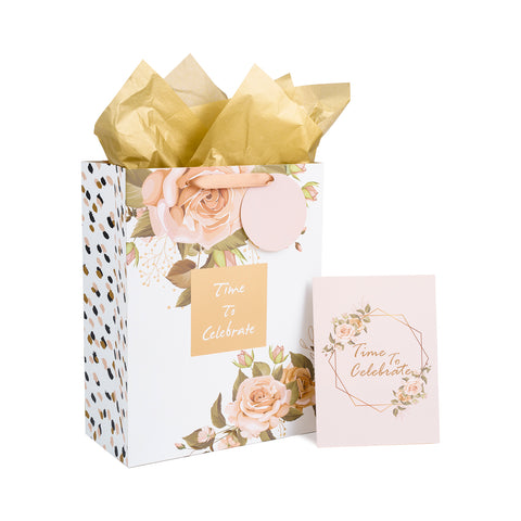 wrapaholic-13-inch-large-pink-gold-gift-bag-with-card-tissue-paper-for-wedding-anniversary-1