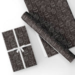 Custom Flat Wrapping Paper for Christmas, Holidays - Lantern Black White Wholesale Wraphaholic