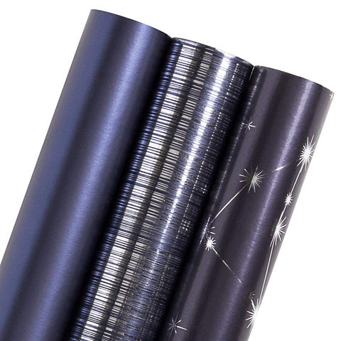 Metallic Brush Wrapping Paper Roll, Black 16.5' – WrapaholicGifts