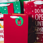 wrapaholic-assort-medium-large-christmas-gift-bag-snowflake-8-pack-8