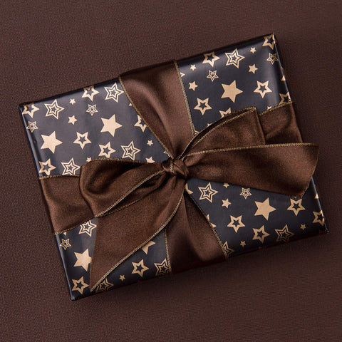 Black and Gold Wrapping Paper Sheets