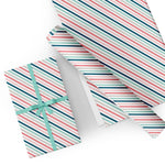 Custom Flat Wrapping Paper for Birthday, Kids, Boys & Girls, Adults - Rainbow Diagonal Stripes Wholesale Wraphaholic