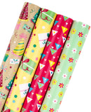wrapaholic-Birthday-Wrapping-Paper-4-Pack-100-sq.ft.-Total-Present-Hats-1
