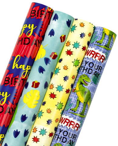 Birthday Gift Wrap Paper Flat Sheet 3pcs/ Pack Red – WrapaholicGifts