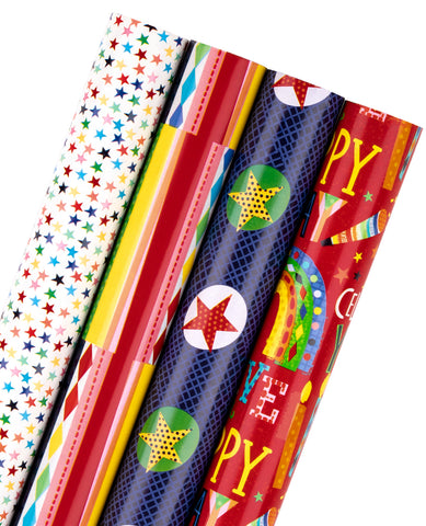 wrapaholic-Birthday-Wrapping-Paper-4-Pack-100-sq.ft.-Total-Party-Melody-1