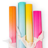 Gradient Color Gift Wrapping Paper Roll, 4 Rolls/Set