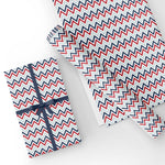 Navy Waves Flat Wrapping Paper Sheet Wholesale Wraphaholic