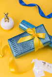 Wrapaholic-Metalic-Gift-Wrapping-Paper-Royal-Blue-Snakeskin-Grain-3