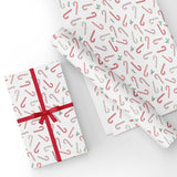 Custom Flat Wrapping Paper for Christmas, Holidays, Birthday - Christmas Candy Cane Wholesale Wraphaholic