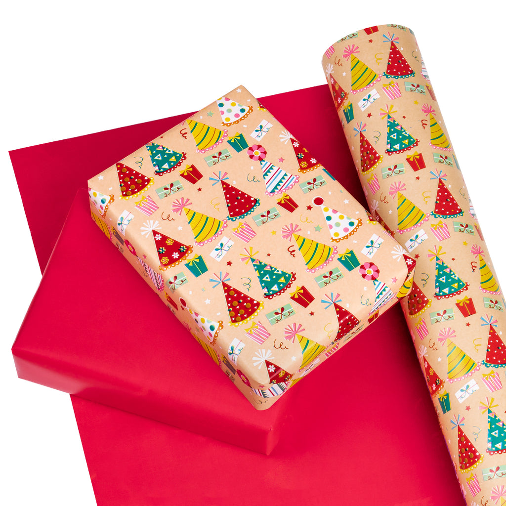 WRAPAHOLIC Reversible Colorful Birthday Wrapping Paper - 30 Inch X 100 –  WrapaholicGifts