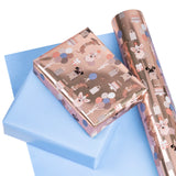 WRAPAHOLIC Dogs Reversible Wrapping Paper Jumbo Roll - 24 Inch X 100 Feet