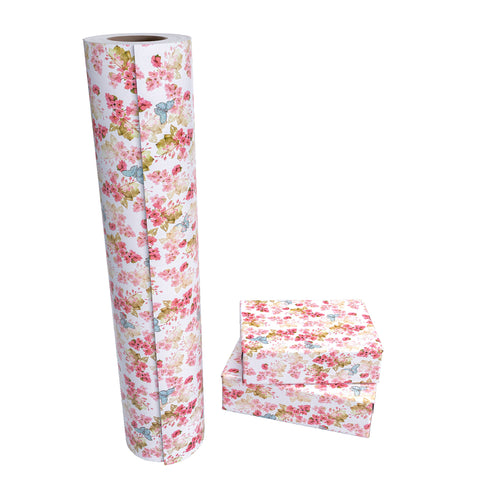 WRAPAHOLIC Glitter Butterfly Wrapping Paper Jumbo Roll - 24 Inch X 100 Feet