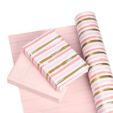 WRAPAHOLIC Reversible Sripe Wrapping Paper Jumbo Roll - 30 Inch X 100 Feet