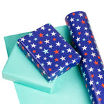 WRAPAHOLIC Reversible Star Wrapping Paper Jumbo Roll- 30 Inch X 100 Feet