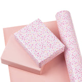 WRAPAHOLIC Reversible Pink Wrapping Paper Roll with Colorful Line - 30 Inch X 100 Feet Jumbo Roll