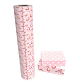WRAPAHOLIC Reversible Wrapping Paper with Adorable Flamingo Design - 30 Inch X 100 Feet Jumbo Roll