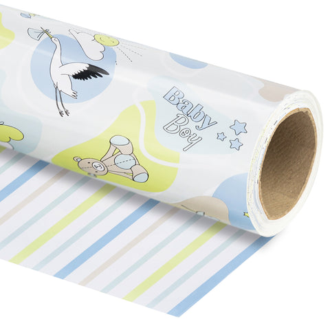 wrapaholic-reversible-boy-baby-shower-wrapping-paper-jumbo-roll-24-inch-x-100-feet-1