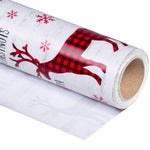 Christma Wrapping Paper Roll 30inchx33 Feet Buffalo Plaid Stag