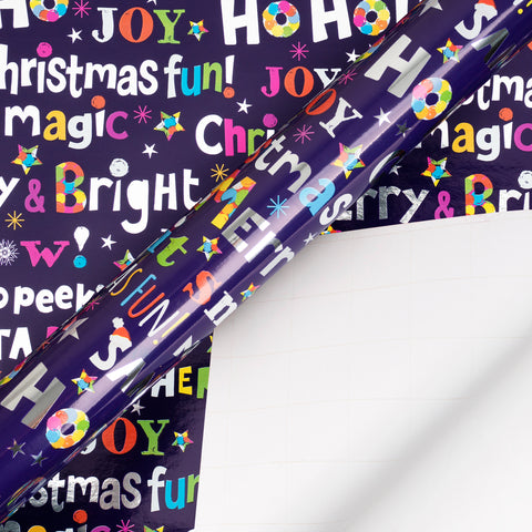 Christma Wrapping Paper Roll 30inchx33 Feet Fiesta Let It Snow