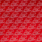Christma Wrapping Paper Roll 30inchx33 Feet Merry Christmas Script