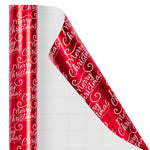 Christma Wrapping Paper Roll 30inchx33 Feet Merry Christmas Script