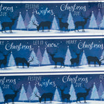 Christma Wrapping Paper Roll 30inchx33 Feet Perwindkle Landscape Trees