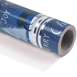 Christma Wrapping Paper Roll 30inchx33 Feet Perwindkle Landscape Trees