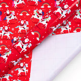 Christma Wrapping Paper Roll 30inchx33 Feet Unicorn Santa