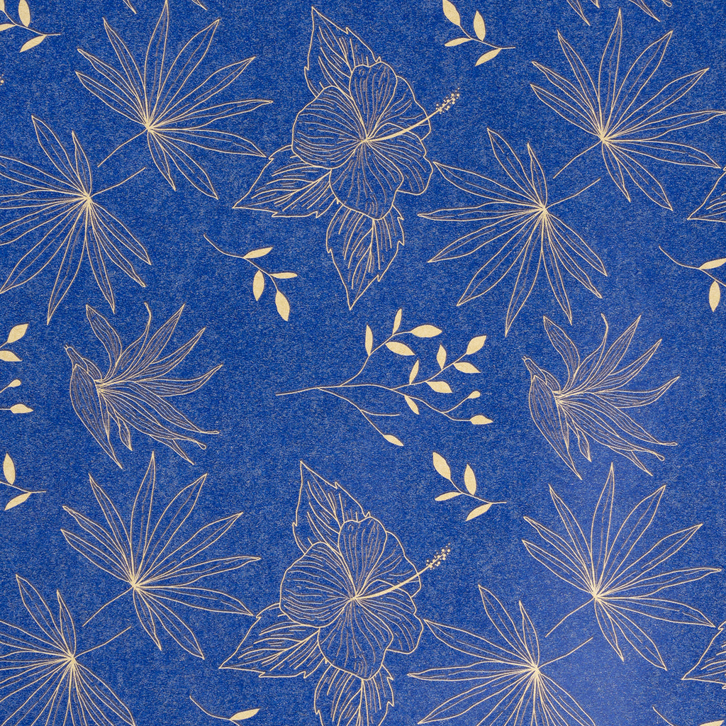 Navy Blue Floral Clouds Wrapping Paper – Designs by dVa