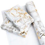 WRAPAHOLIC Marble with Gold Foil Wrapping Paper Jumbo Roll - 24 Inch X 100 Feet